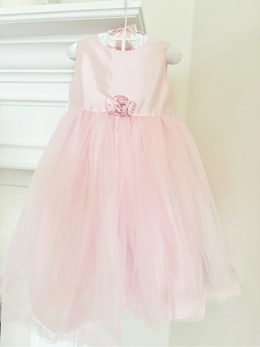 Disney Pink Tulle Party Dress with Rosette Waist